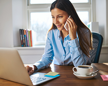 Woman Using a Phone